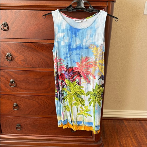 Jams World Dresses Jams World Boat Neck Hawaiian Print Islandy